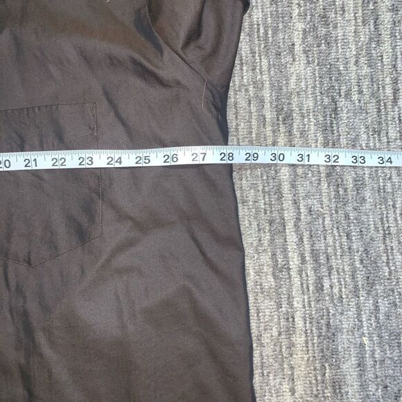 Alexander Lloyd Mens Size 2XL Button Front Shirt Iridescent Brown Long Sleeve - Picture 3 of 5